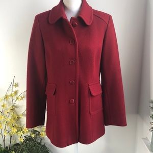 Pendleton - Beautiful Red wool coat. A Classic to complete your winter wardrobe.